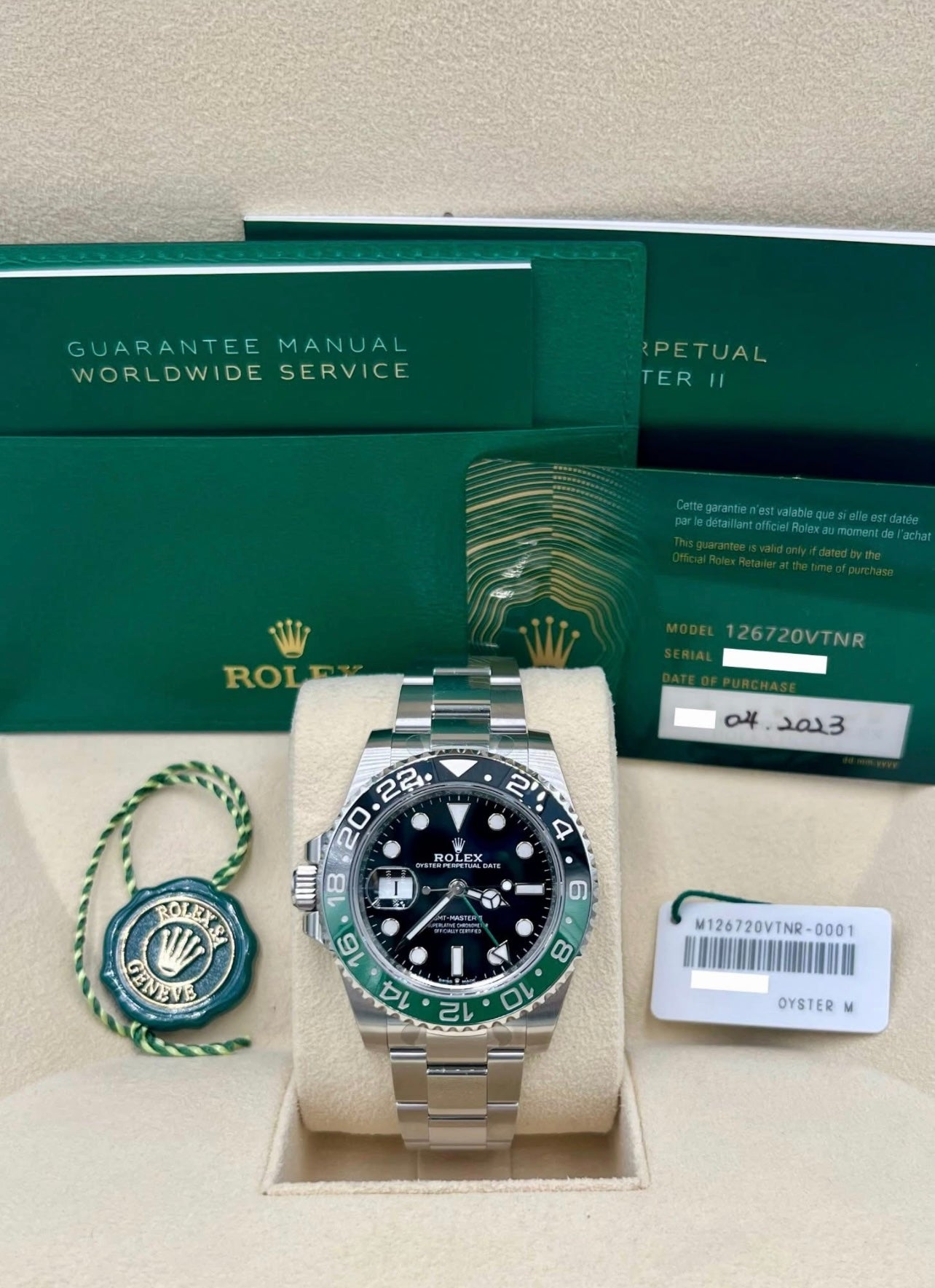 Rolex GMT-MASTER II « SPRITE » 40mm réf : 126720VTNR 2023